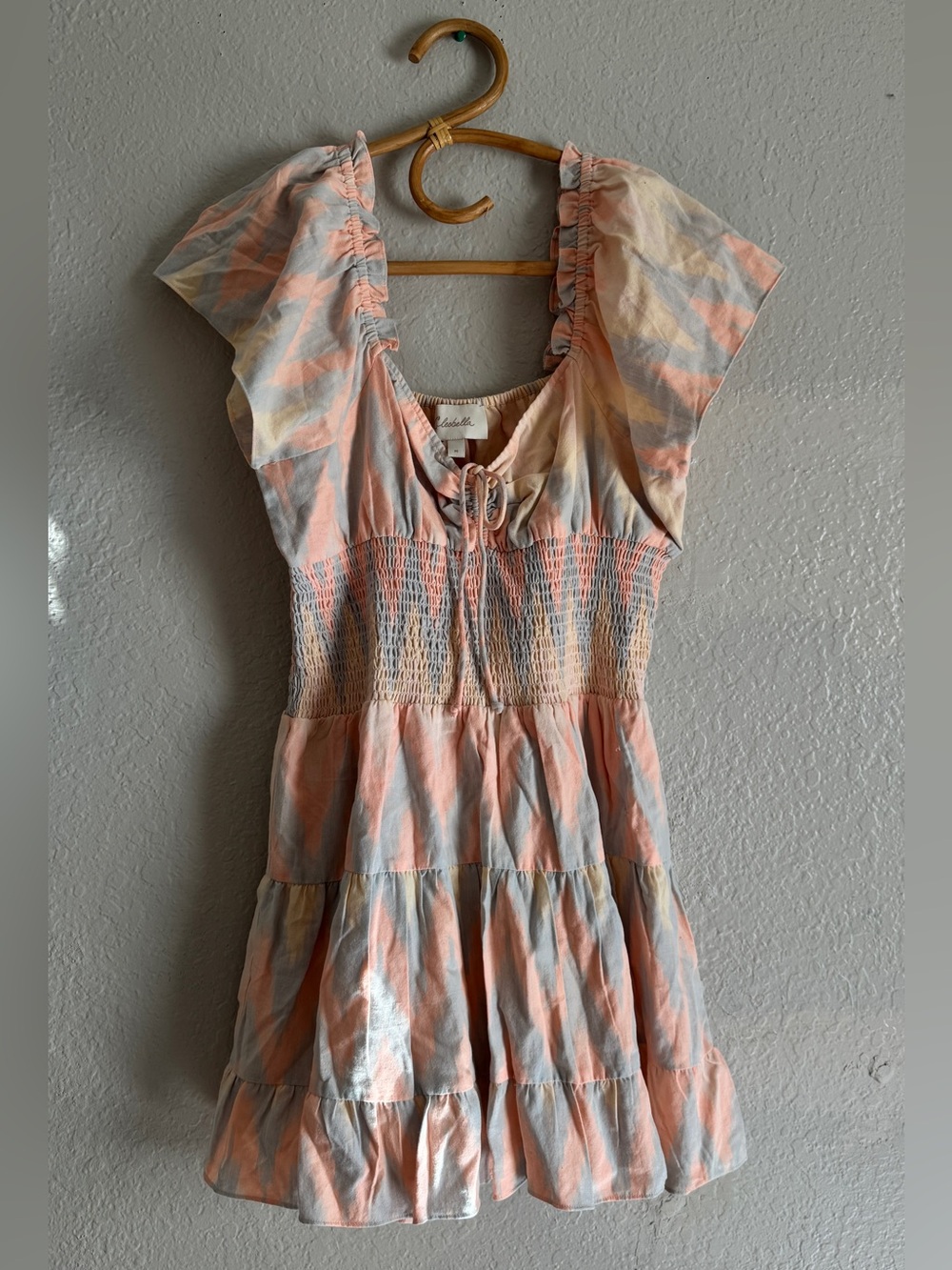 Cleobella pastel smocked mini dress